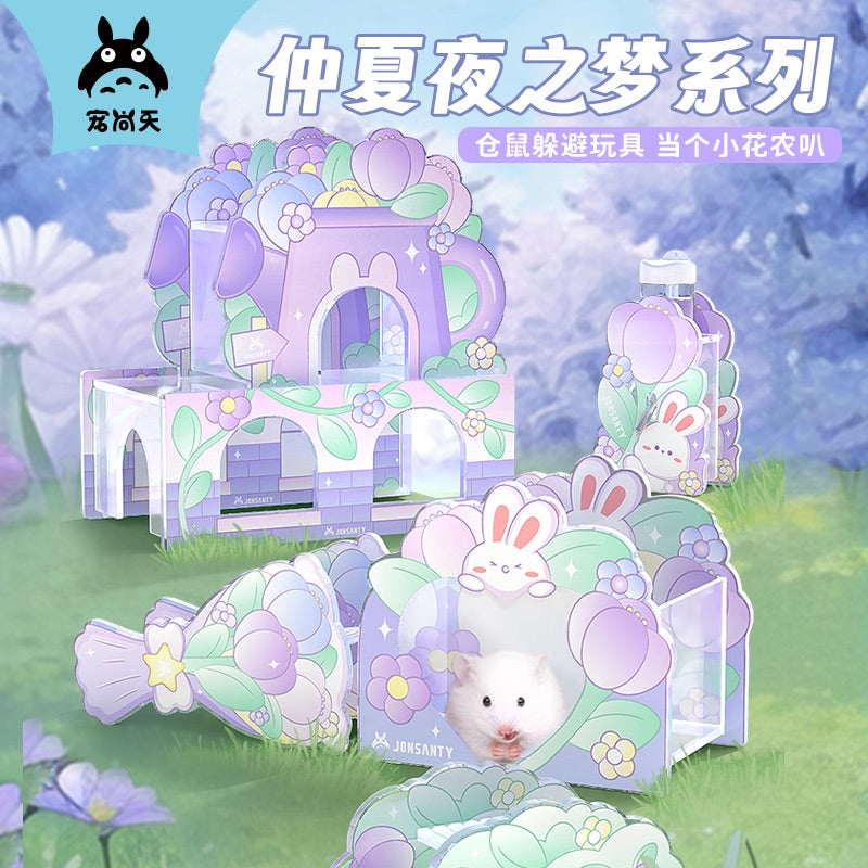 Carno Spring Flower Series Acrylic Hamster Hideout For Small Pet