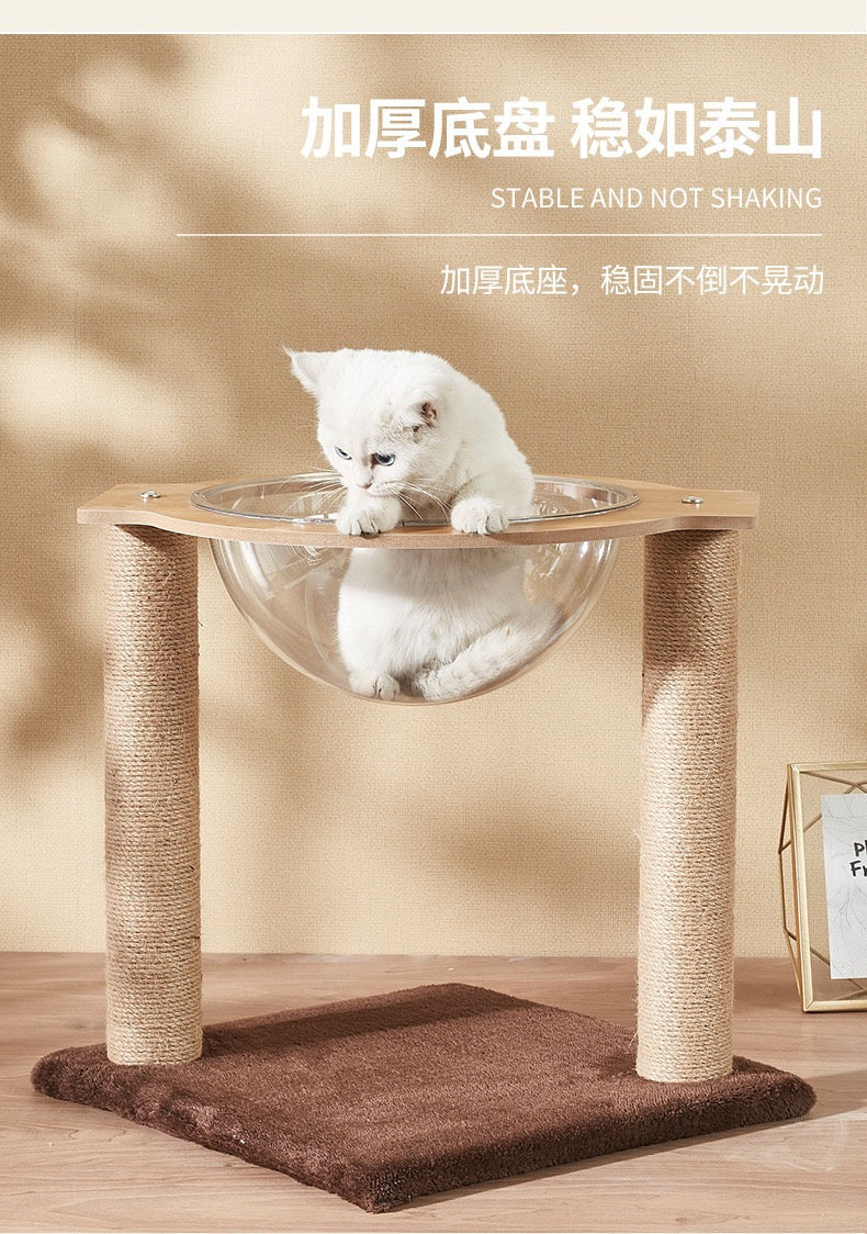 CatTree Small Climbing Scratcher Wooden Cat Tree With Capsule Toy22