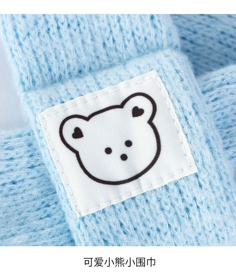 Hoopet Yellow Pet Outfit With Scarf Pet Bottoming Shirt Warm Pet Clothes For Cats Small Dogs