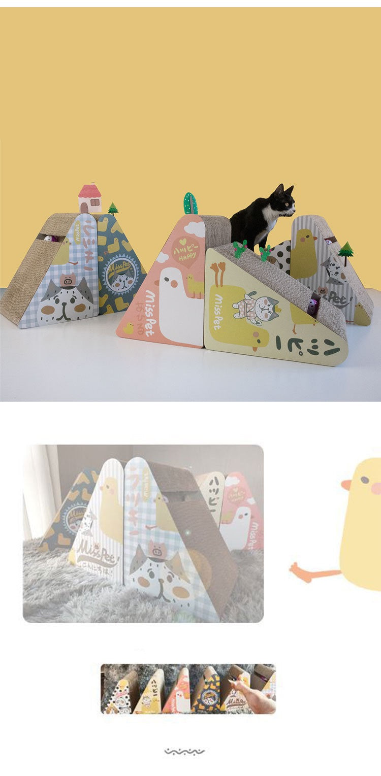 MiaoFairy Medium Triangle Cardboard Cat Scratching Board