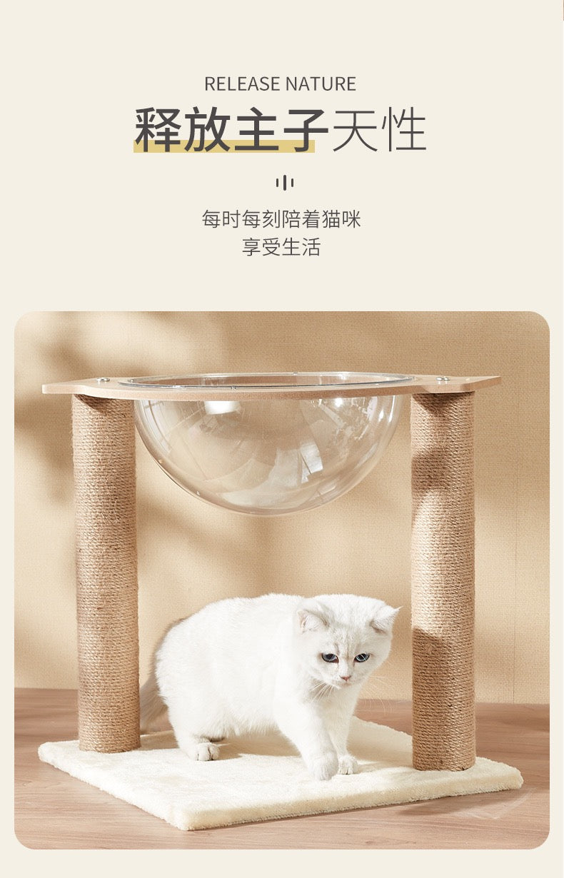 CatTree Small Climbing Scratcher Wooden Cat Tree With Capsule Toy22