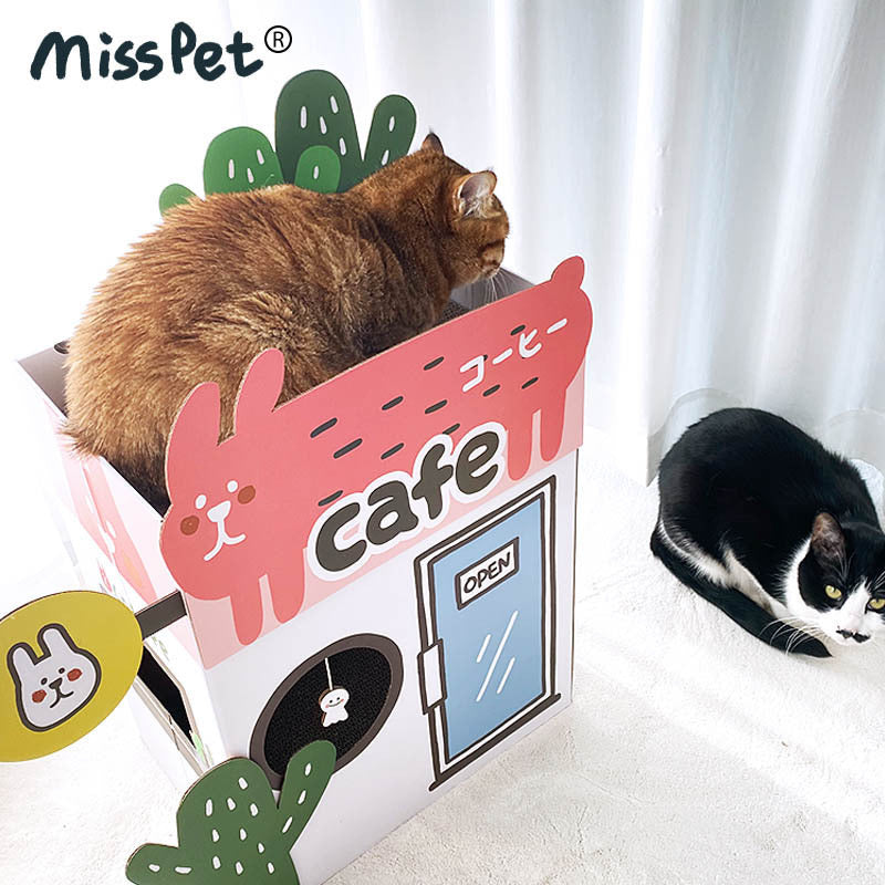 MissPet Cactus Shaped Cafe Cat Scratcher House