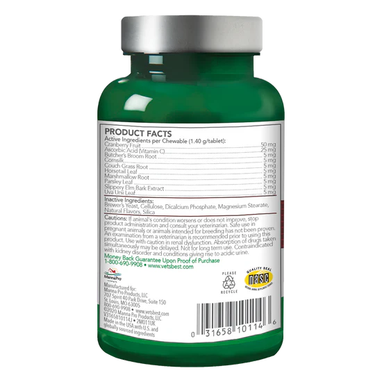 VET'S+BEST Urinary Tract Support for Cats 60 Chewable Tablets