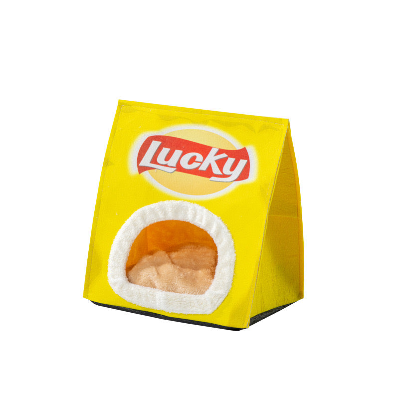 MiaoFairy Large Lucky Potato Chip Shaped Cute And Soft Pet Bed