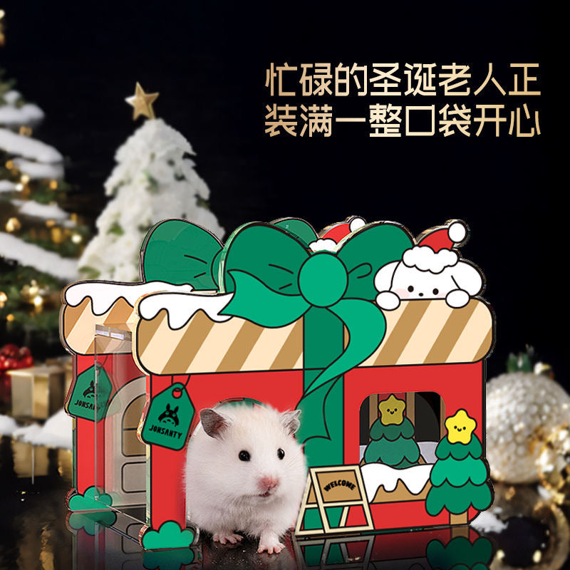 Carno Christmas Series Acrylic Hamster Hideout For Small Pet