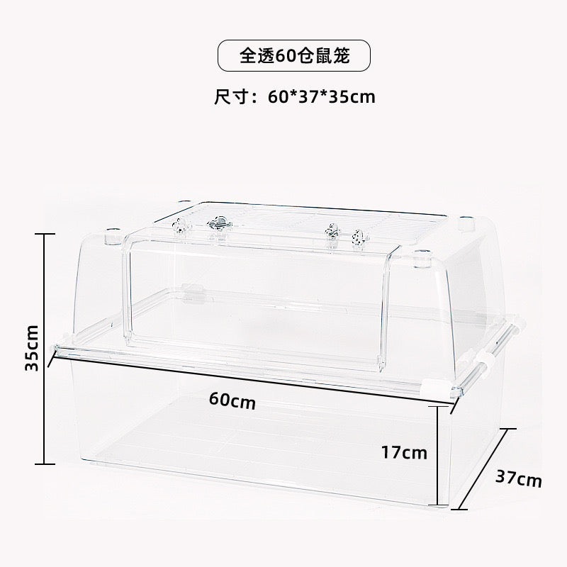 Yee 60cm Large Acrylic Hamster Cage For Small Pet