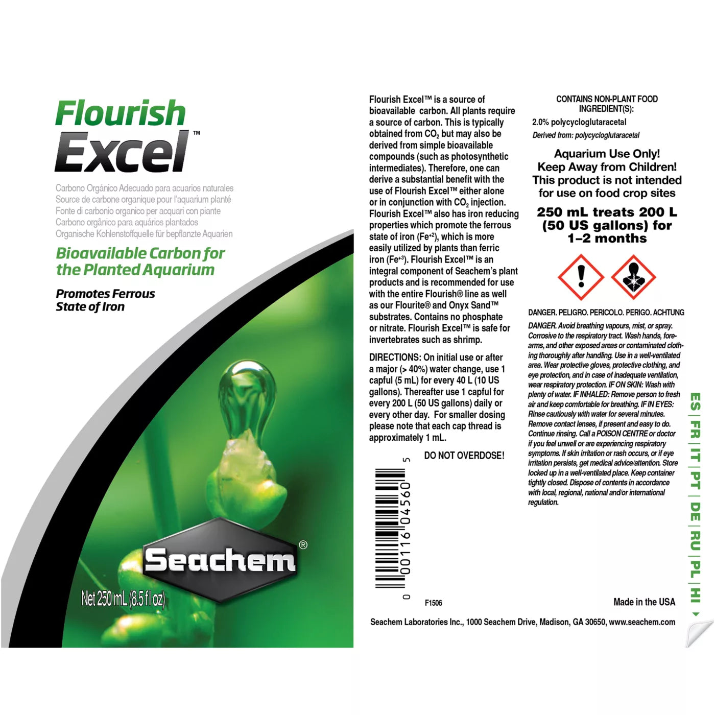 Seachem® Flourish Excel 8.5floz/250ml