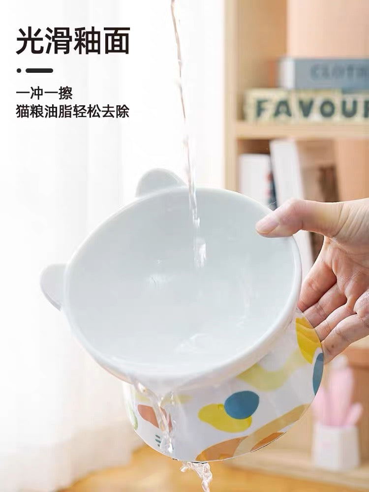 MiaoFairy Cute Ceramic Pet Bowl