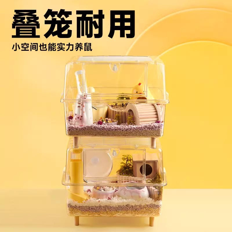Yee 43cm Acrylic Hamster Cage For Small Pet