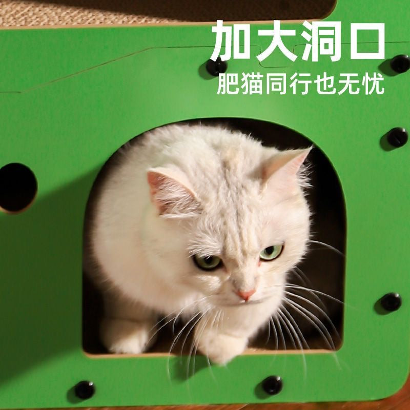 MiaoFairy Luxury Double CardBoard Cat Scratcher Bed House