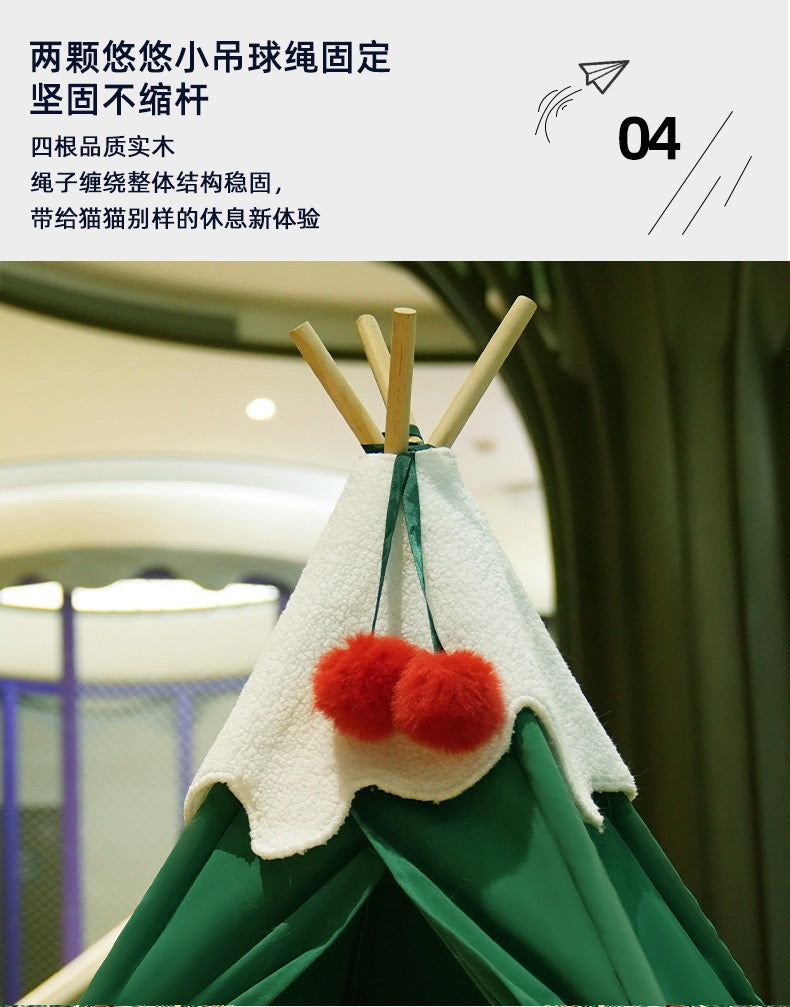 CatTree Large Christmas Pet Tent