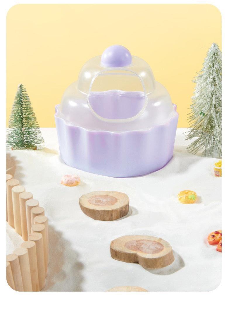 Yee Cake Shape Hamster Sand Bath Container For Small Pets