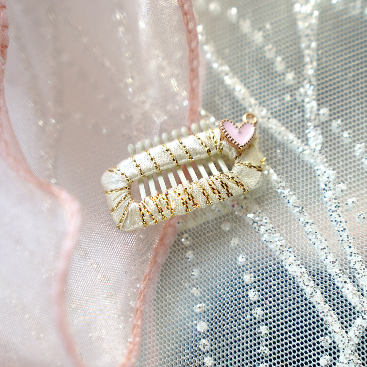 MagicalPet Pink Heart Headwear Hair Clip Accessory Stylish For Small Dogs