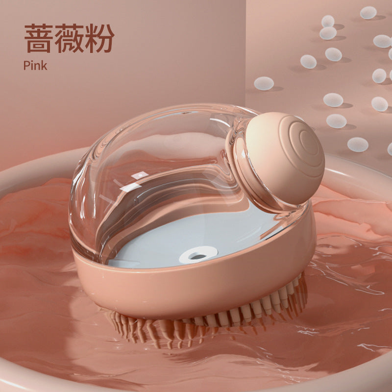 MagicalPets Pet Bath Scrubber And Grooming Massage Shampoo Bath Brush With Soap