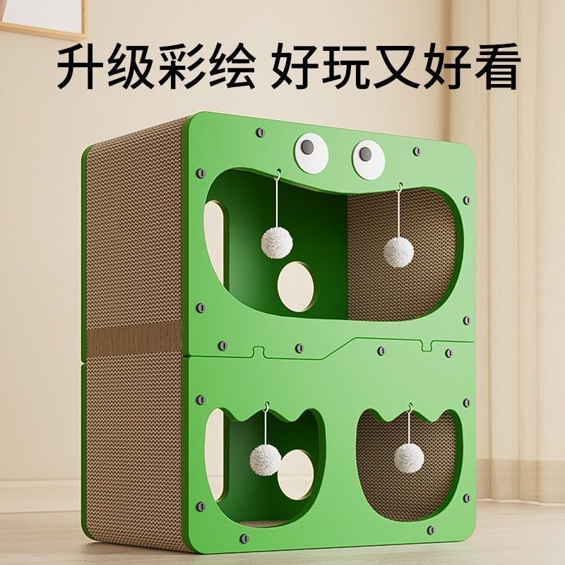MiaoFairy Luxury Double CardBoard Cat Scratcher Bed House