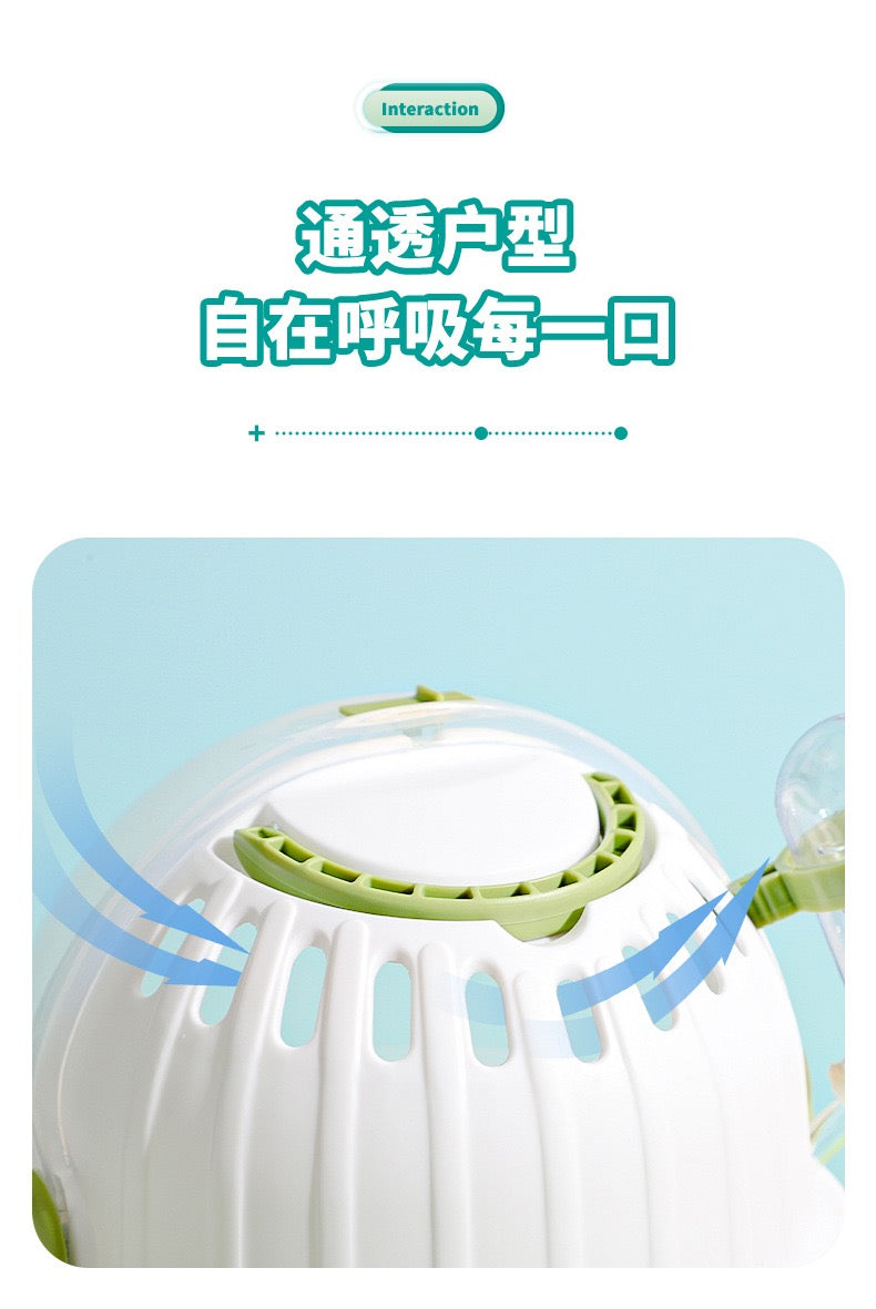 Carno Hamster Handle Handheld Plastic Outing Cage For Small Pets(Blue)