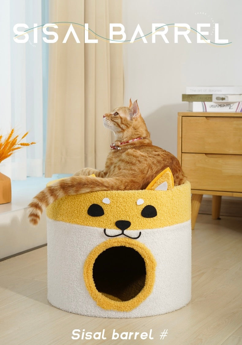 MiaoFairy Shiba SInu Shaped Cat Scratcher Bed