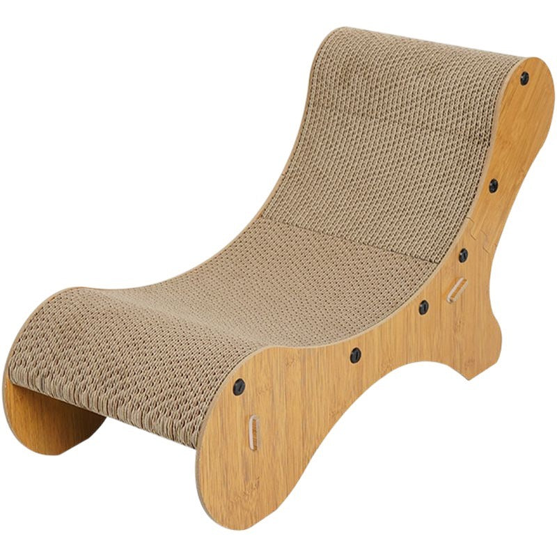 MiaoFairy Wood Cat Scratching Lounge Chair