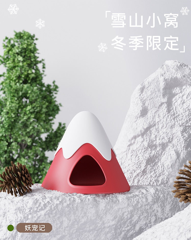 Yee Hamster Christmas Snowy Mountain Shape Hideout House For Small Pets