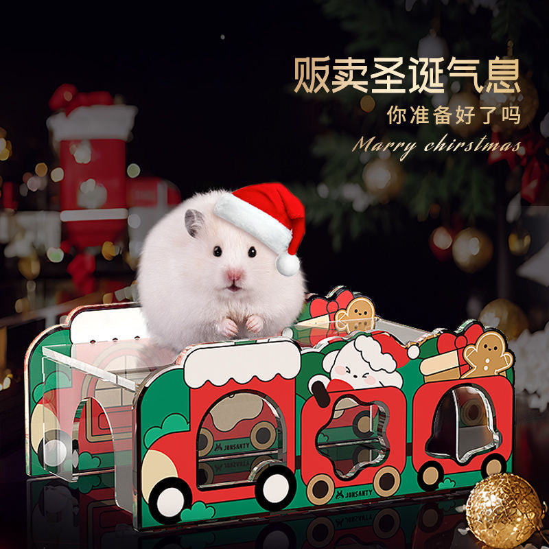 Carno Christmas Series Acrylic Hamster Hideout For Small Pet