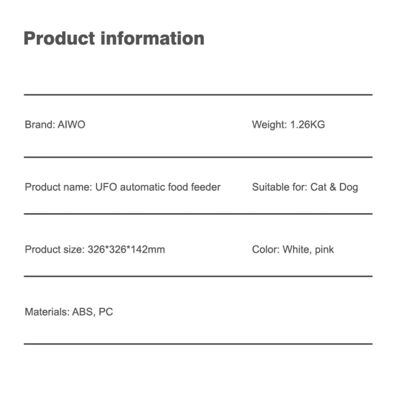 Aiwo Six Meal Automatic Pet Feeder