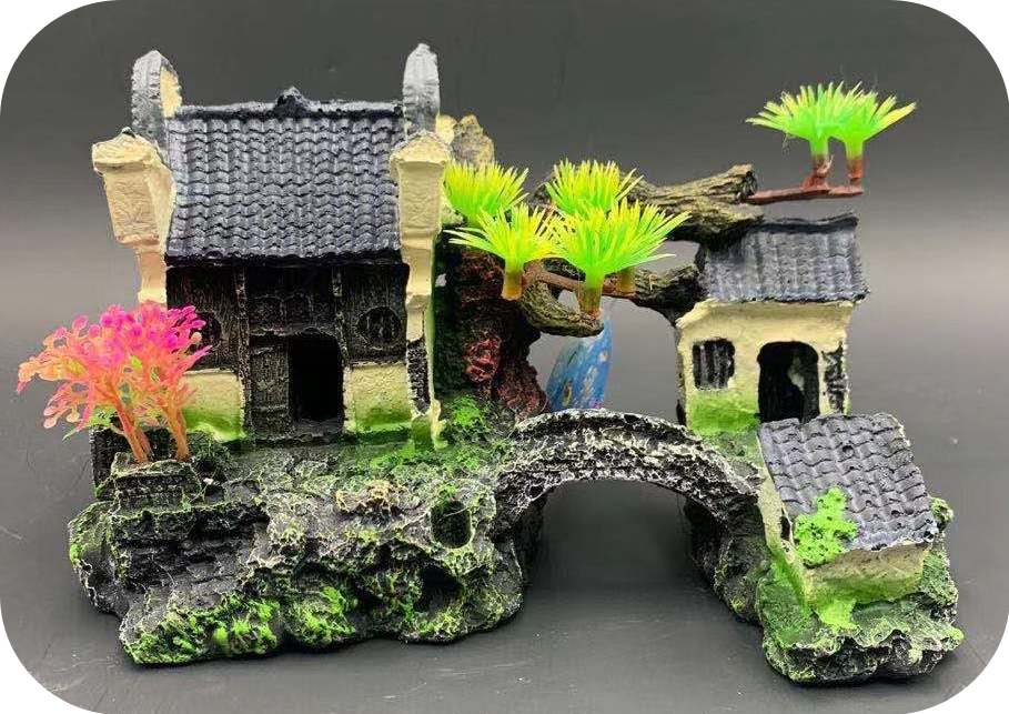 MagicalPet Aquarium Bridge And House Tank Decoration