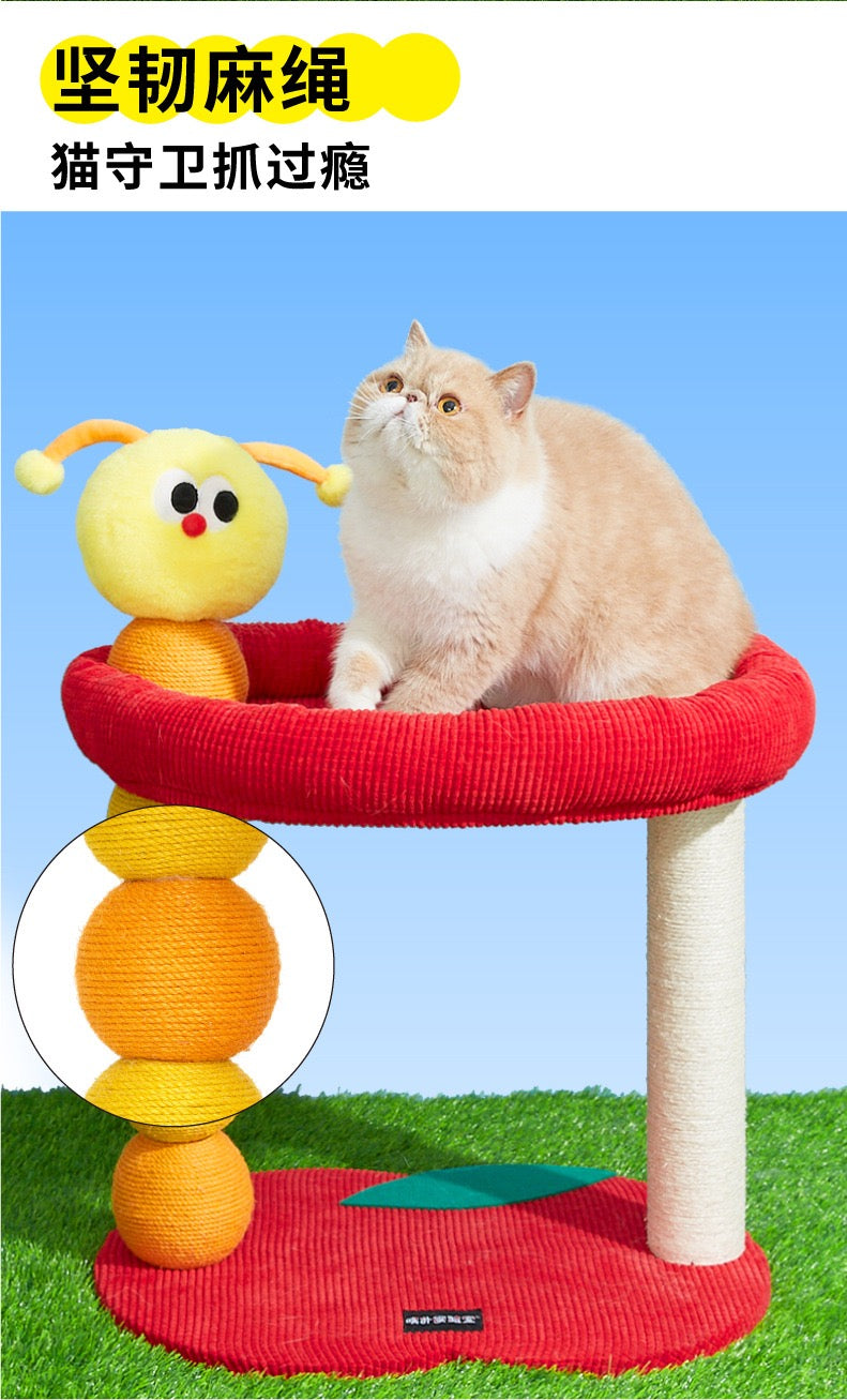 MiaoFairy Apple Cartoon Small Cat Scratching Tree