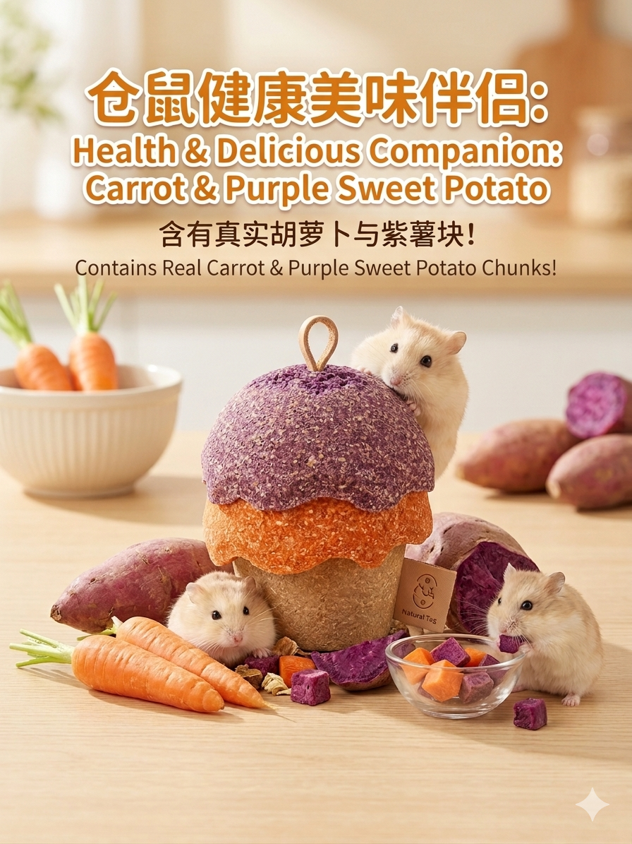 Yee Sweet Potato Cupcake Hamster Chew Treat 130g/box