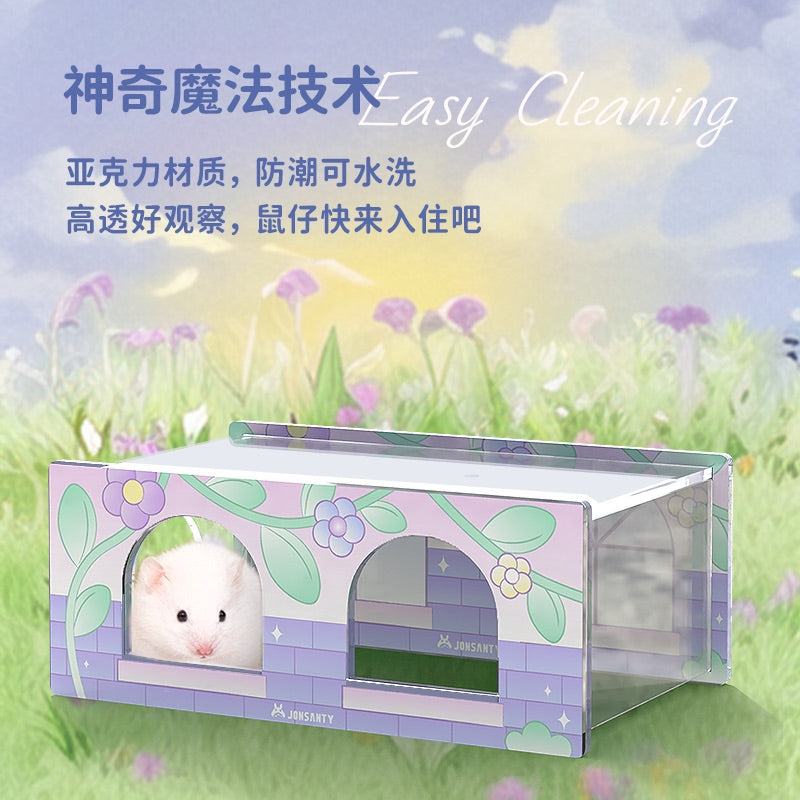 Carno Spring Flower Series Acrylic Hamster Hideout For Small Pet