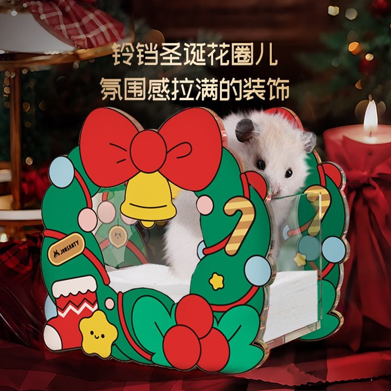 Carno Christmas Series Acrylic Hamster Hideout For Small Pet