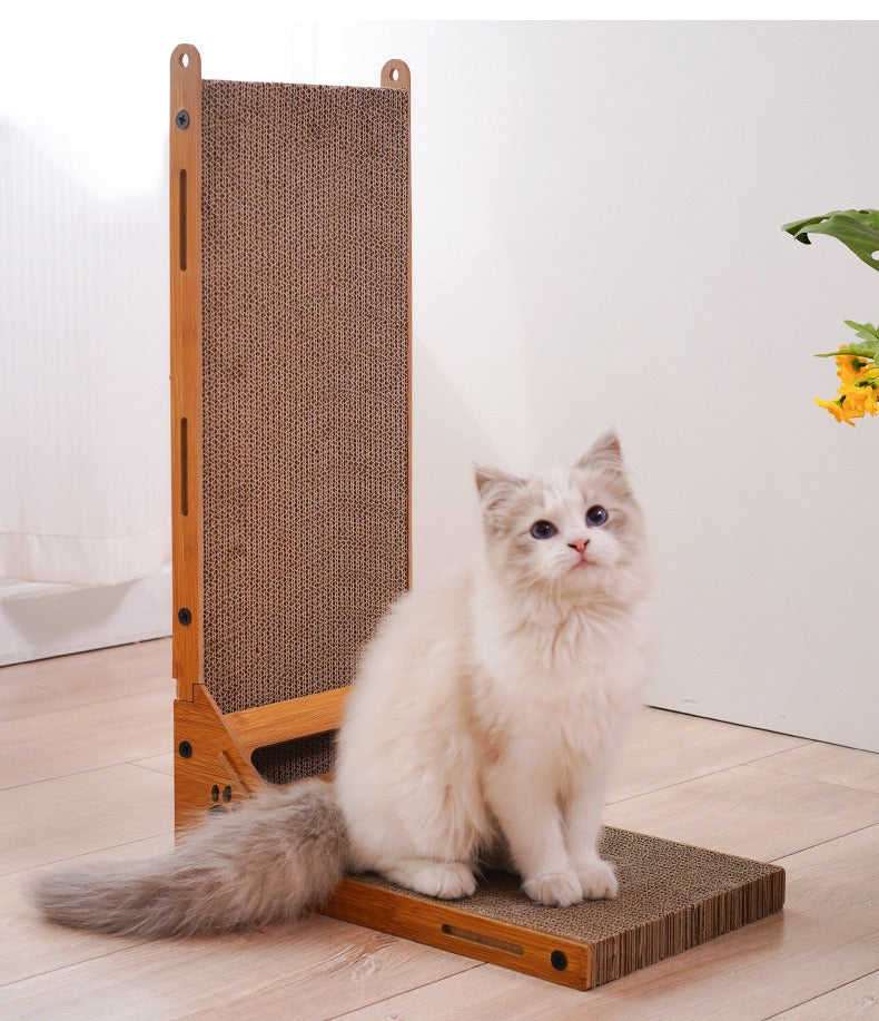 MiaoFairy L Shaped Cat Scratching Board With Ball Cat Toy