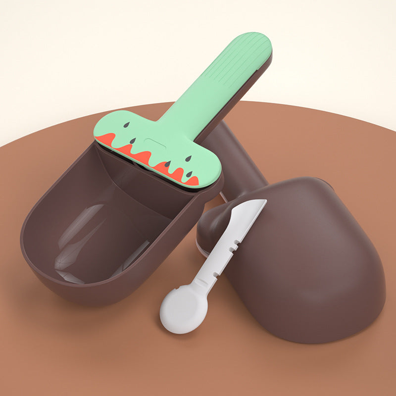 MagicalPets Cat Food Feeding Spoon Plastic Hand Scoop Ice Cream Shaped Dog Food Spoon