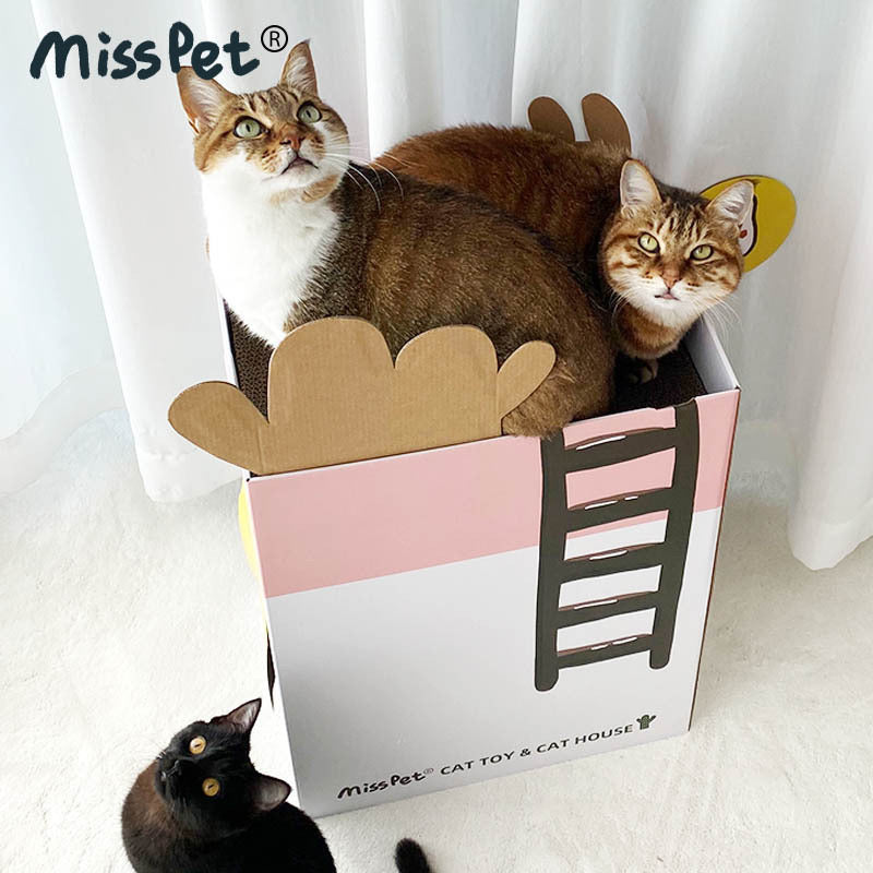MissPet Cactus Shaped Cafe Cat Scratcher House