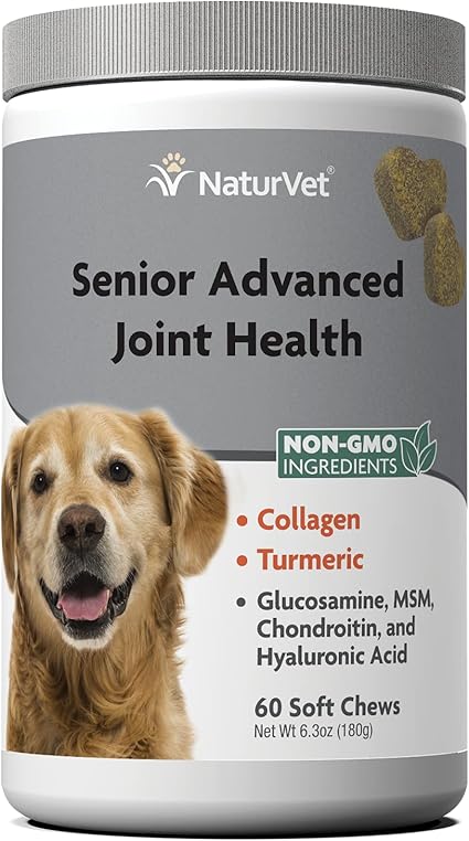 NaturVet Senior Advanced Joint Health Dog Supplement 120 Soft Chews