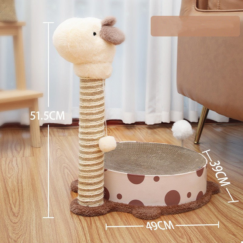 Hoopet Cute Cat Scratching Post Bed And Scratcher Board