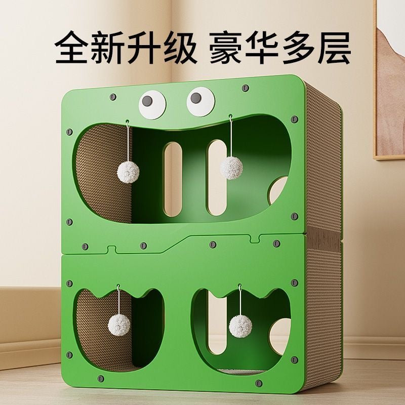 MiaoFairy Luxury Double CardBoard Cat Scratcher Bed House