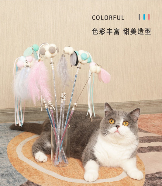 MagicalPet Cat Teaser Toy Cat Wand(Random)