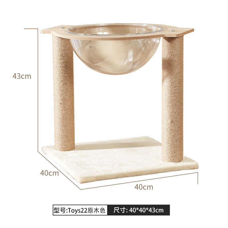 CatTree Small Climbing Scratcher Wooden Cat Tree With Capsule Toy22
