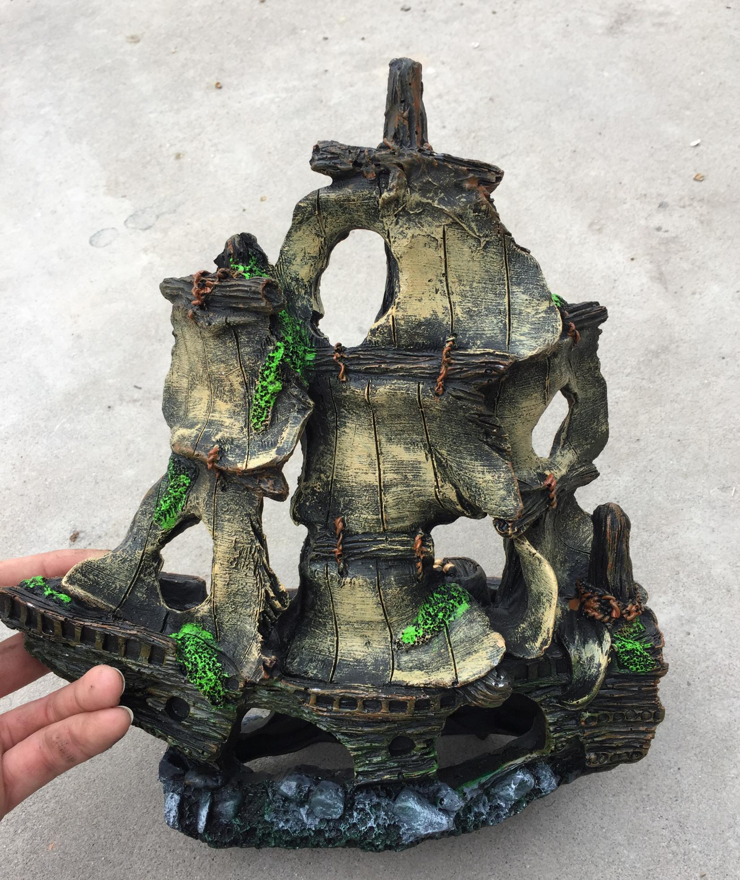 MagicalPet Aquarium Ship Boat View Rockery Hiding Cave Tree Fish Tank Ornament Decoration