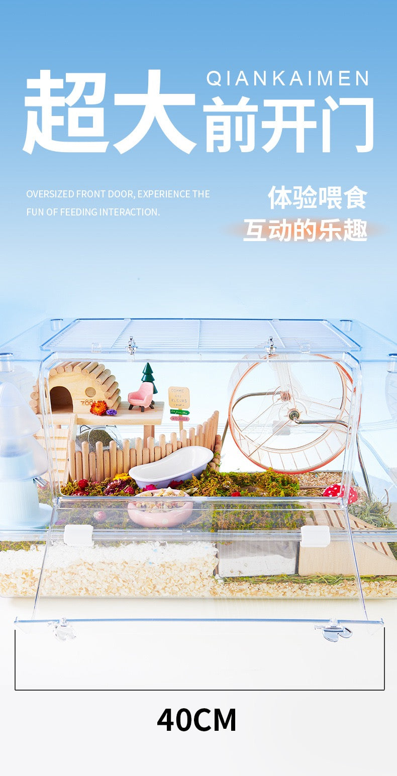Yee 60cm Large Acrylic Hamster Cage For Small Pet