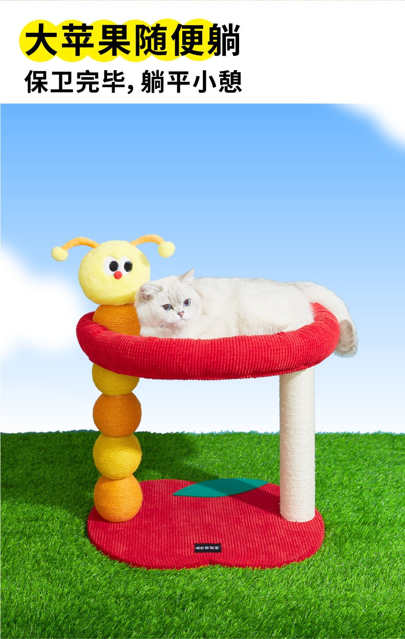 MiaoFairy Apple Cartoon Small Cat Scratching Tree