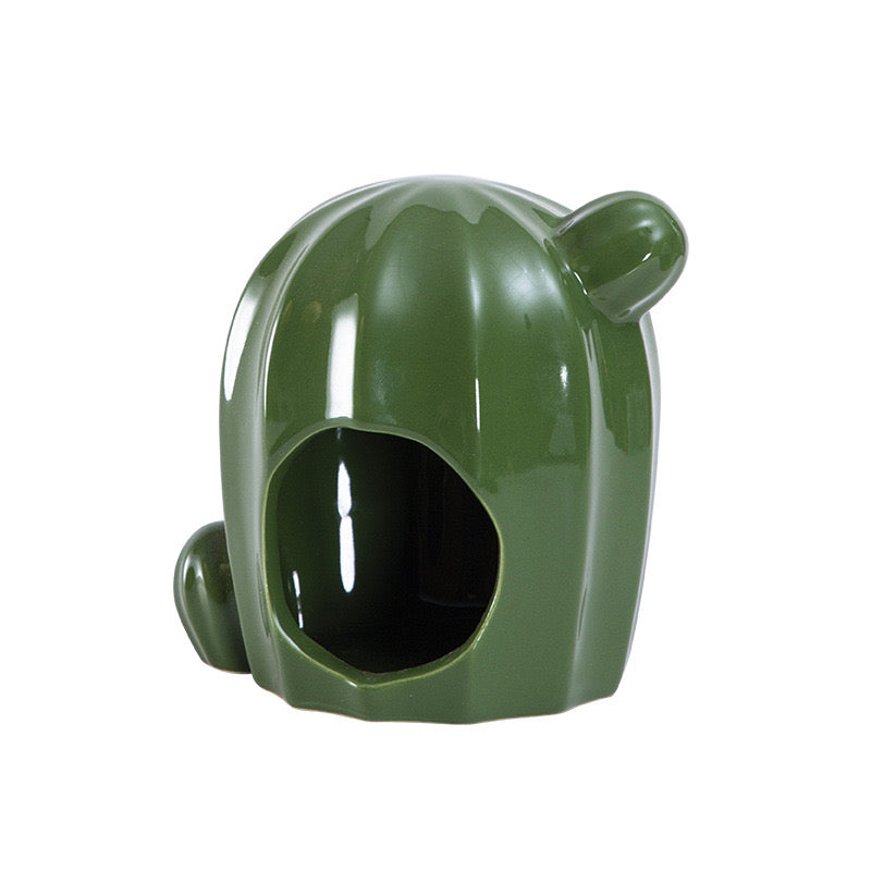 Yee Hamster Cactus Shape Hideout Ceramic House For Small Pets