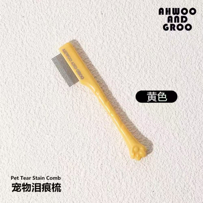 AHWOO AND GROO Pet Tear Stain Comb For Cats And Dogs