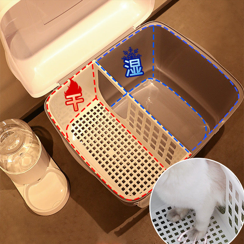 Hoopet Large Corridor-Style Litter Box Fully Enclosed Sand-Proof Long Aisle Cat Litter Box