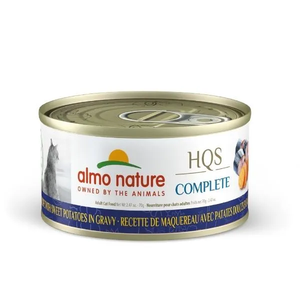 Almo Nature Complete - Mackerel Recipe with Sweet Potatoes in Gravy Canned Cat Food 2.47oz