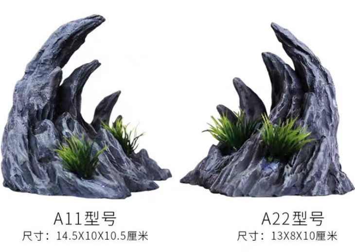 MagicalPet Aquarium Simulated Canyon Ornament Acuario Rocks 2pcs
