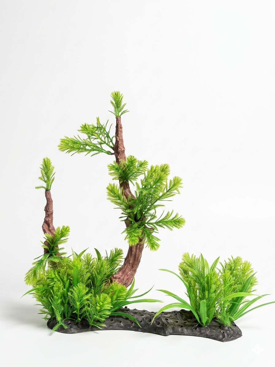 Artistic Bonsai-Style Pine Artificial Aquarium Plant Fish Tank Decoration