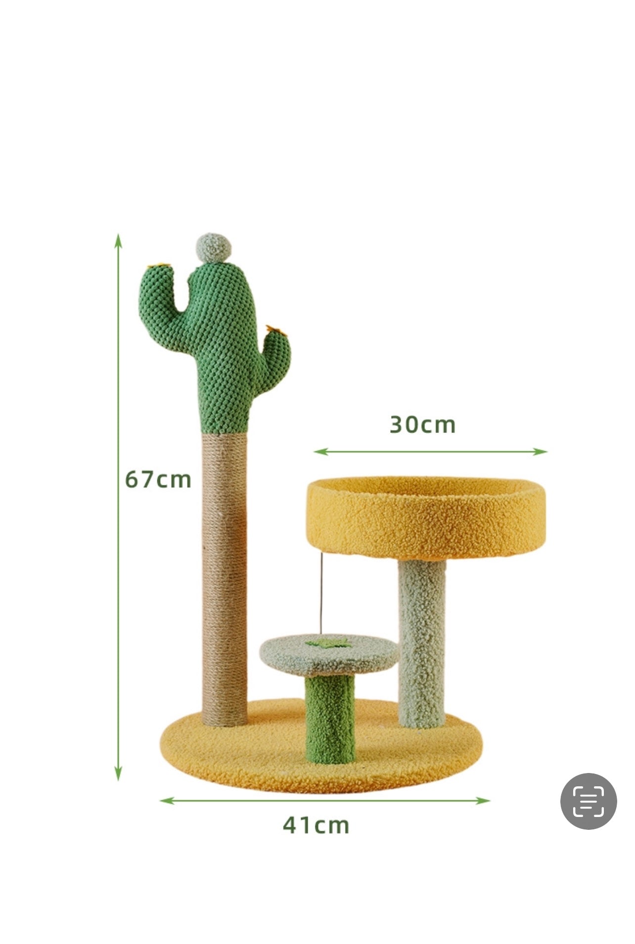 MiaoFairy Cactus Climbing Playing Cat Scratching Post Cute Cat Tree House