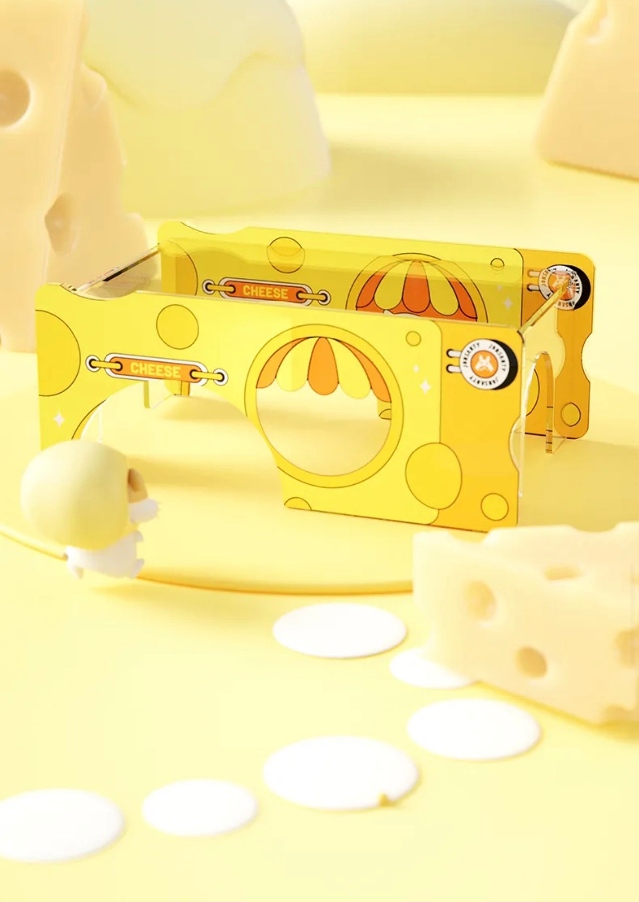 Carno Cheese Factory Acrylic Hamster Hideout For Small Pet