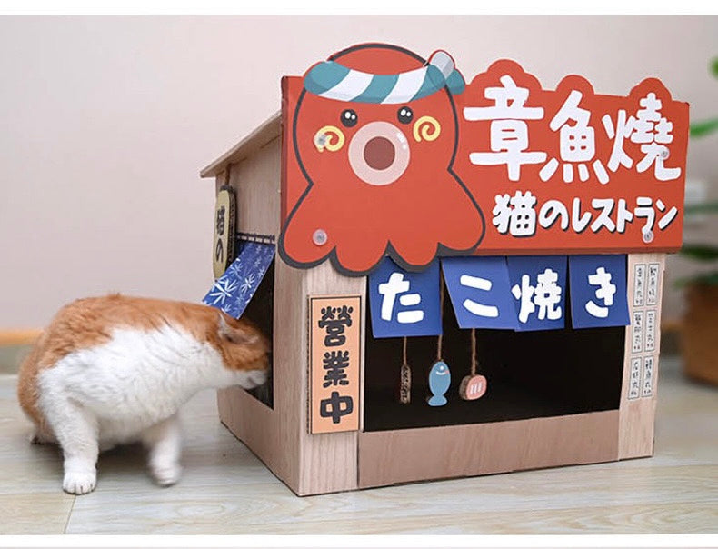 TinyPet CardBoard Cat House With Scratcher/Catnip